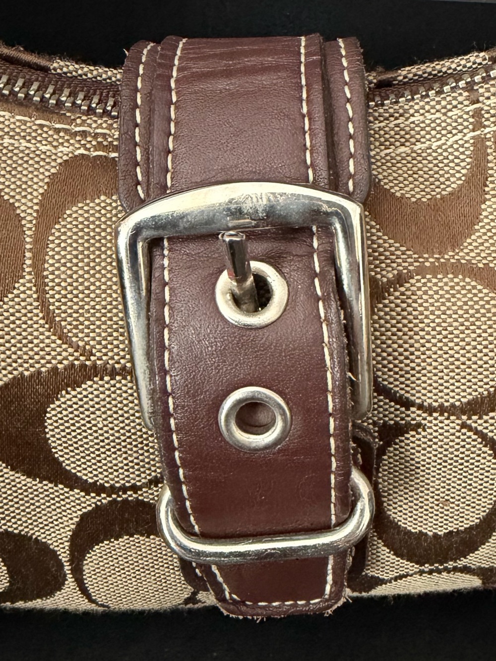 Rare USA Made Coach 6094 Signature Demi Y2K Baguette Bag - Picture 2 of 11